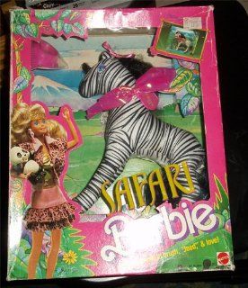 Safari Barbie Zizi Zebra Plush Doll Accessory In Box 1988 Toys & Games