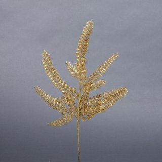 Club Pack of 48 Artificial Gold Glittered Fern Christmas Sprays 16"   Christmas Decor