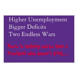 High unemployment poster