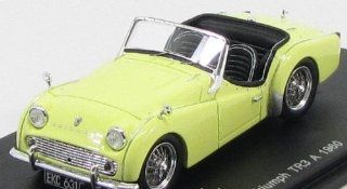 1960 Triumph TR3 A in Yellow Model Car in 143 Scale by Spark Toys & Games