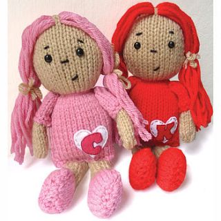 personalised dolly knitting kit by gift horse knit kits