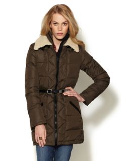Teddy Collar Belted Coat by Maison Scotch