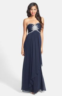 Xscape Embellished Empire Waist Gown