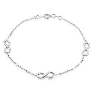 Infinity Station Anklet in Sterling Silver   9.5   Zales