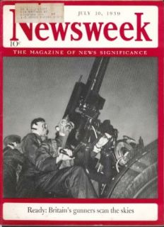 NEWSWEEK Britain War Mussolini Hitler Nazi Storm Troopers Stalin 7/10 1939 Entertainment Collectibles