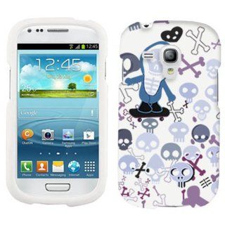 Samsung Galaxy S3 Mini Swag Skulls on White on Hard Case Phone Cover Cell Phones & Accessories