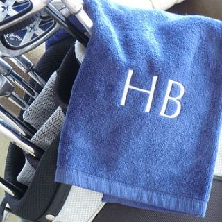 personalised golf towel by big stitch