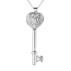 Sterling Silver Heart Key Necklace Sterling Silver Necklaces