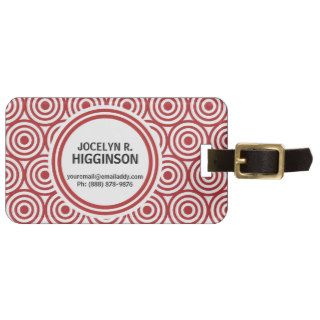 Bullseye Target Circles Personalized Info Tag For Luggage