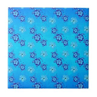Blue Honu Turtles Tiles