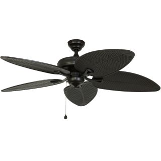 Harbor Breeze Pacific Grove 52 in Oil Rubbed Bronze Outdoor Downrod or Flush Mount Ceiling Fan Adaptable ENERGY STAR