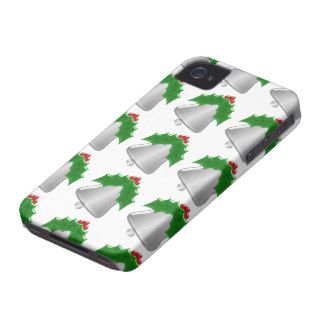 Christmas Bells With Holly iPhone 4 Cases