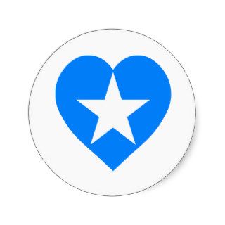 Somalia Flag Heart Stickers