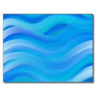 Wavy Blue Post Cards