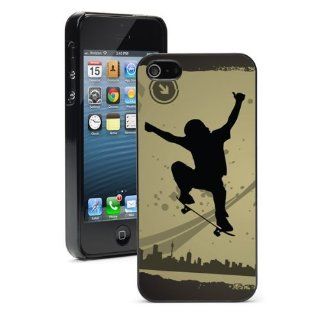 Apple iPhone 4 4S 4G Black 4B487 Hard Back Case Cover Color Skateboarder Cell Phones & Accessories