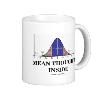 Mean Thoughts Inside (Statistics Humor) Coffee Mugs