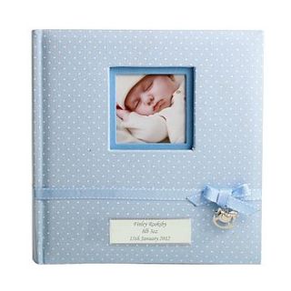 blue polka dot photo album by babyfish