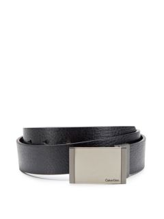 Leather square belt by Calvin Klein