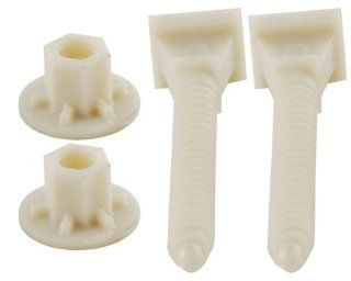 LDR 503 3210 Nylon Toilet Bolt Set with Two Bolts, Two Nuts, Two Washers   Toilet Mounting Bolts And Washers  