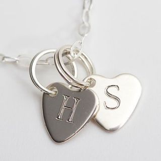 personalised little heart charm pendant by carole allen silver jewellery