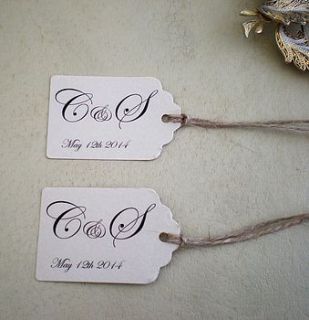 personalised wedding favour tags by edgeinspired