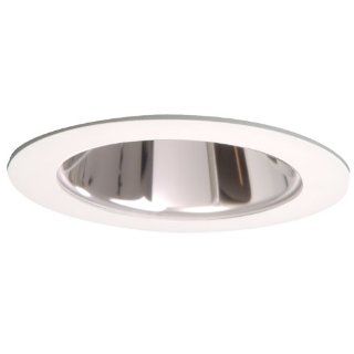 Halo Recessed 494SC06 6 Inch LED Trim Specular Clear Reflector with Matte White Ring   Recessed Light Fixture Trims  
