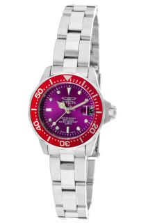 Invicta 12523  Watches,Womens Pro Diver/Mini Diver Purple Dial Stainless Steel, Casual Invicta Quartz Watches