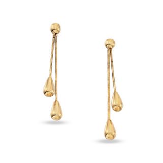 Double Tear Drop Earrings in 14K Gold   Zales