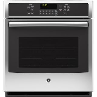 GE Self Cleaning with Steam Convection Single Electric Wall Oven (Stainless Steel) (Common 27 in; Actual 26.71875 in)