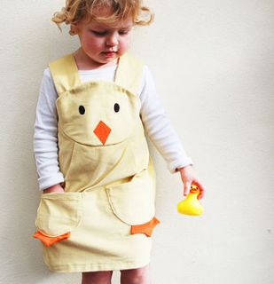 girl's easter chick dress by wild things funky little dresses