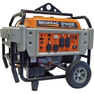 Generac® XP8000E Portable Generator — 10,000 Surge Watts, 8000 Rated Watts, Electric Start, Model# 5931  Portable Generators