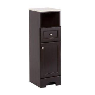Style Selections Clementon 45 in H x 14 1/2 in W x 14.3 in D Cocoa Linen Cabinet