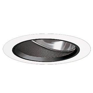 Halo Recessed 496P 6 Inch Baffle with Reflector Slope Ceiling Trim, Black Baffle and Reflector   Close To Ceiling Light Fixtures  