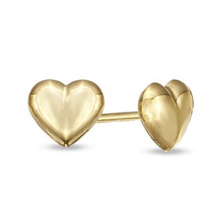 Childs Puffy Heart Stud Earrings in 14K Gold   Zales