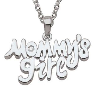 Tween Diamond Accent Mommys Girl Pendant in Sterling Silver   13