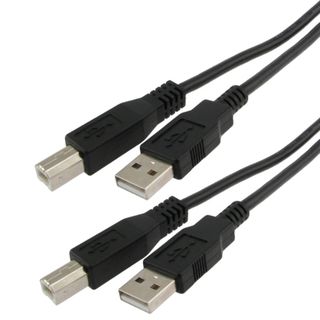 15 foot Black USB 2.0 A B M/ M Cable (Pack of 2) Eforcity Cables & Tools