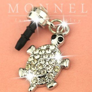 ip507 Cute Crystal Turtle Animal Anti Dust Plug Cover Charm For iPhone 4 4S Cell Phones & Accessories