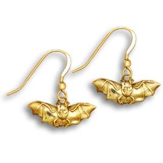 14k Gold Bat Earrings by The Magic Zoo Dangle Earrings Jewelry