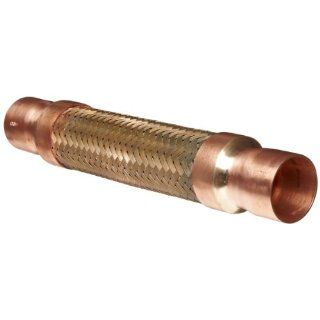 Flexicraft BB1 Bronze Braided Flexible Connector, 1" ID x 10" Length Industrial Pipe Fittings