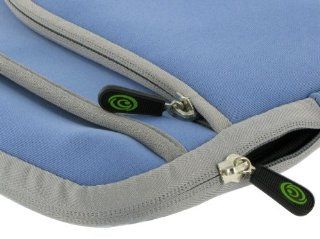 rooCASE Neoprene Netbook Sleeve Case Cover for Toshiba NB505 N508GN 10.1 Inch Netbook Green (Invisible Zipper Triple Pocket   Blue) Computers & Accessories