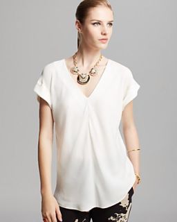 Theory Gyda Double Georgette V Neck Top's