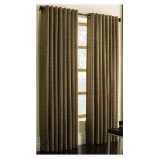 Style Selections Marsden 84 in L Solid Brown Grommet Window Curtain Panel