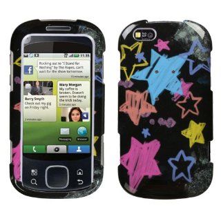 Motorola MB501 CLIQ XT Cell Phone Snap on Cover Chalkboard Star Black Cell Phones & Accessories