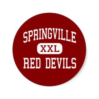 Springville   Red Devils   High   Springville Utah Round Sticker