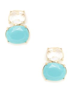 Turquoise Button Earrings by Gerard Yosca