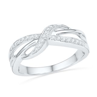 10 CT. T.W. Diamond Sideways Infinity Ring in Sterling Silver