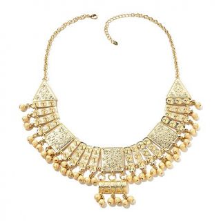 Rara Avis by Iris Apfel Crystal Goldtone Geometric Collar 18" Necklace