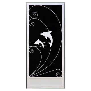 Suntech Doors 38 in White Aluminum Screen Door
