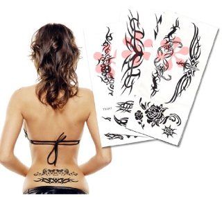 Mix Black & White Tribal Stripe Temporary Tattoo, Tribal Tattoo / 6 Pack  Beauty