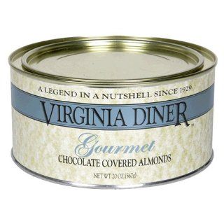 Virginia Diner Gourmet Chocolate Covered Almonds, 20 Ounce Tin  Grocery & Gourmet Food
